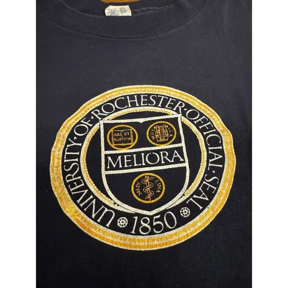 Vintage Men's Champion University‎ Of Rochester Meloria Official seal Shirt Sz L - Picture 5 of 11
